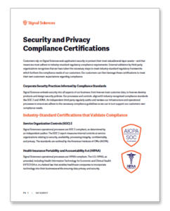 Security and Privacy Compliance Certifications